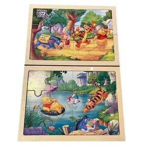 Disney Winnie The Pooh Puzzle Lot Of 2 Twelve Piece Wooden 2010